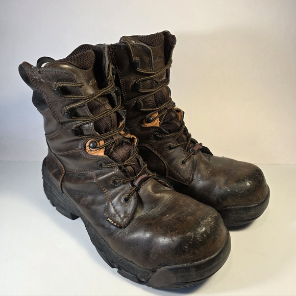 Wolverine Mens ASTM FM2413-11 Waterproof Brown Steel Toe Work Boots 11.5M - Picture 1 of 14
